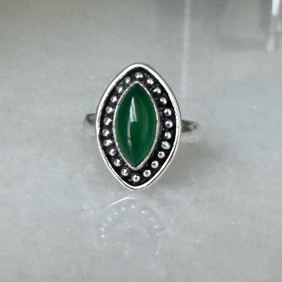 NWOT Sundance Green Valley Ring Green Onyx Sterling Silver
